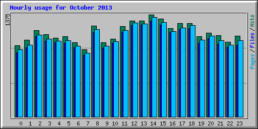 Hourly usage for October 2013