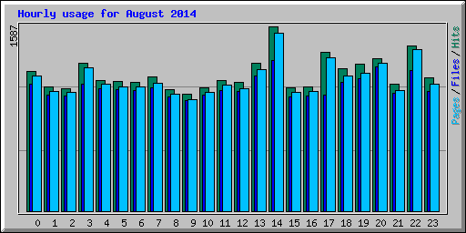 Hourly usage for August 2014