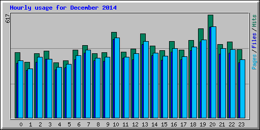 Hourly usage for December 2014